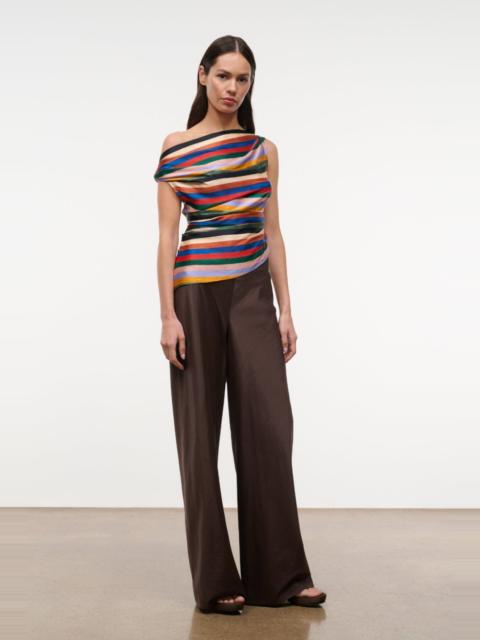 STAUD STAUD PHARE SILK TOP ARTIST STRIPE