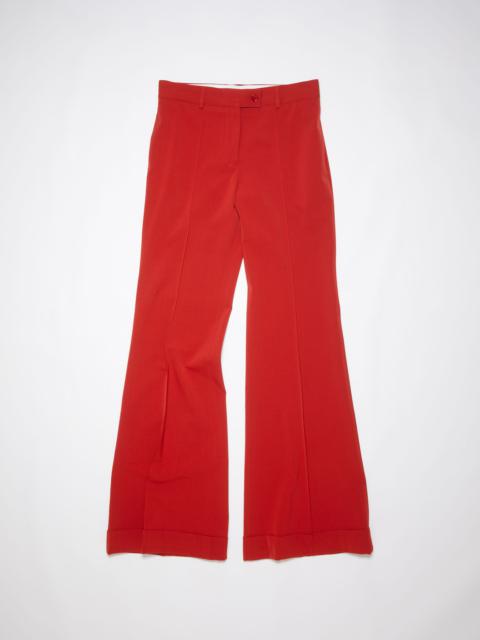 Tailored flared trousers - Red