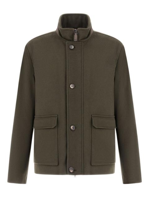 Herno high-neck buttoned jacket