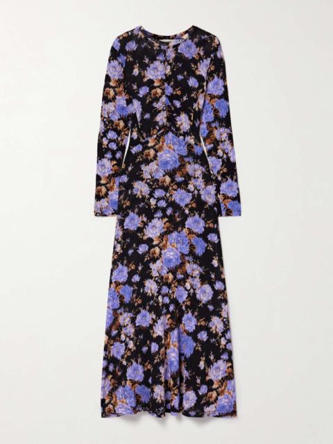 ULLA JOHNSON Naia ruched floral-print stretch-jersey maxi dress