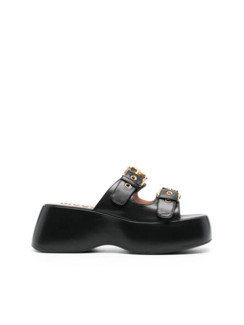 Moschino 65mm leather platform sandals
