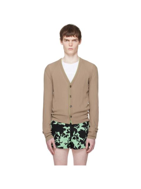Dries Van Noten Beige Merino Wool Cardigan