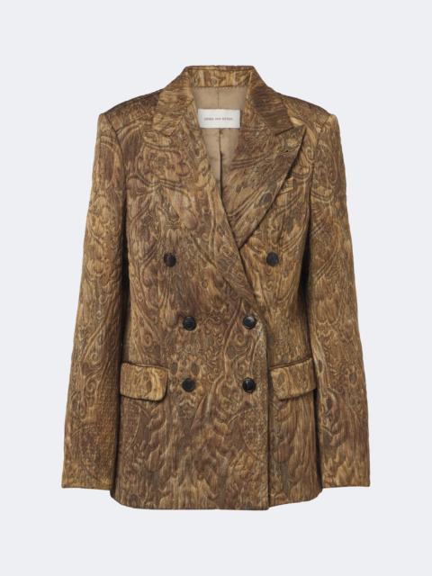 Dries Van Noten Jacquard double-breasted jacket