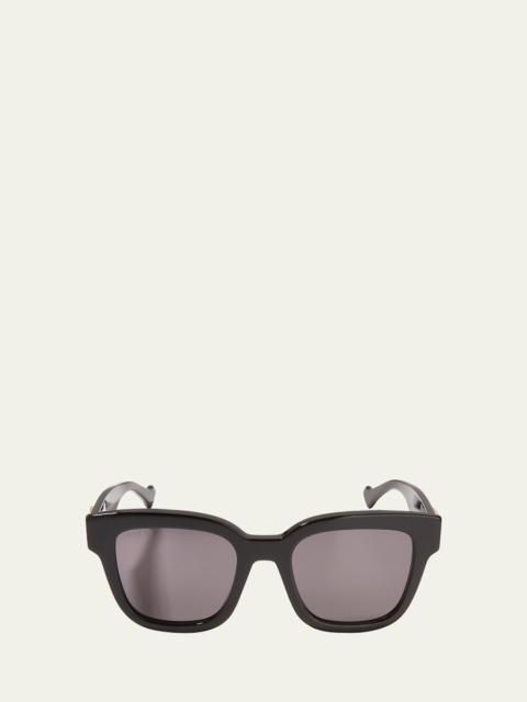 GUCCI Oversized Rectangle Acetate Sunglasses