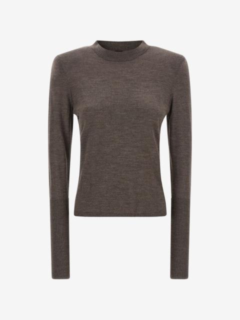 PINKO padded-shoulder wool sweater