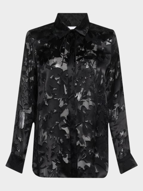 ADAM LIPPES Mathias Button Down Devore Shirt