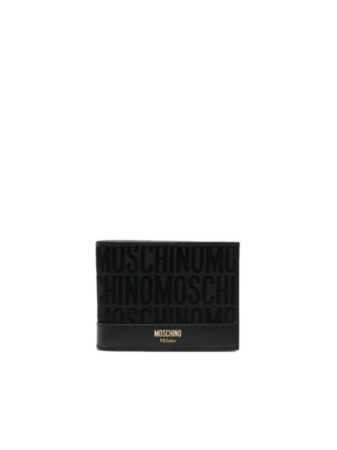 Moschino logo-print bi-fold wallet
