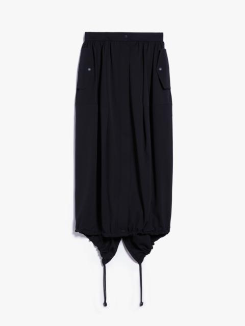 Max Mara LUCA Long, gabardine wool skirt
