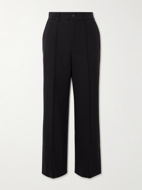 FRAME Crop Kick Flare Stretch-cotton Pants