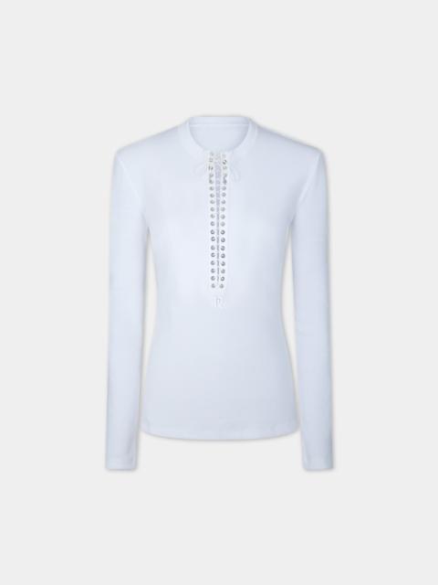 rabanne HENLEY TOP IN COTTON JERSEY