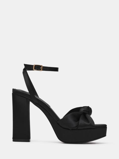 STEVE MADDEN KNOTI BLACK SATIN