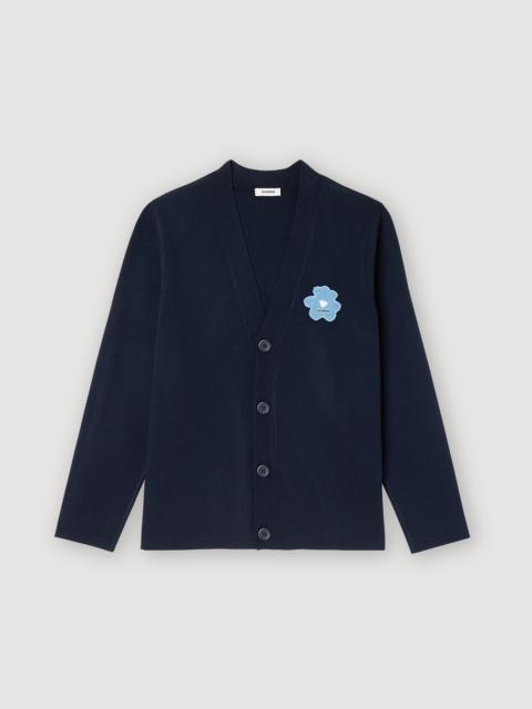 Sandro Flower patch cardigan