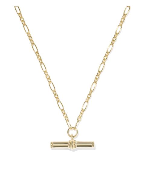KENDRA SCOTT Bree Gold Metal T Bar Short Pendant Necklace
