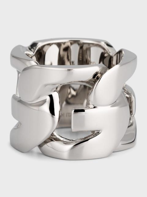 Givenchy Men's ID Logo G Chain Ring