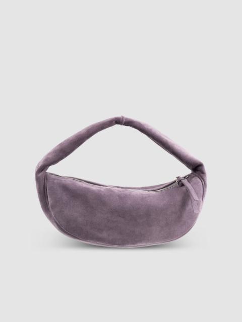 BY FAR Cush Deep Purple Suede Leather Shoulder Bag