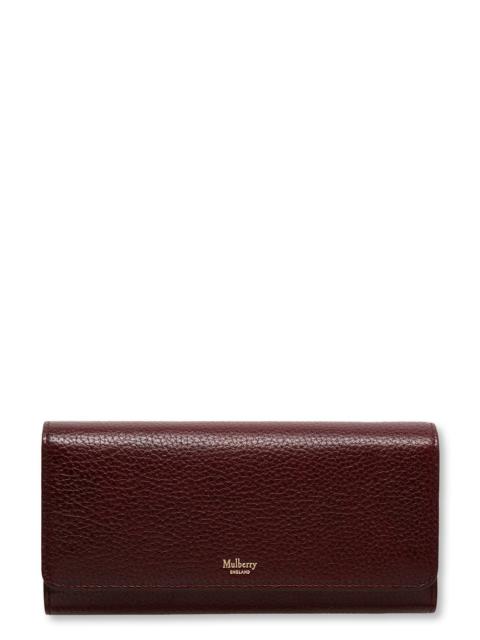 Mulberry Continental Wallet Small Classic Grain (Oxblood)