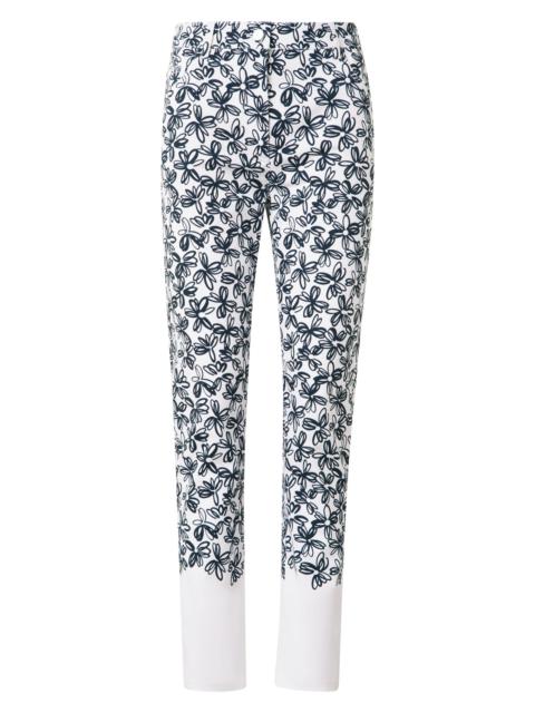 AKRIS Women's Maru Daisy Print Pants - Cream Black