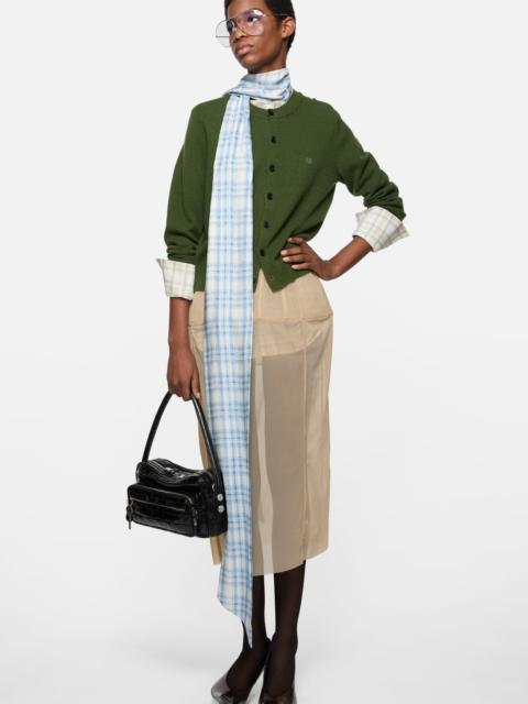 Acne Studios Fitted cardigan - yak wool - Bottle green