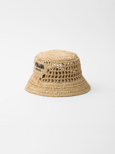 Woven fabric bucket hat