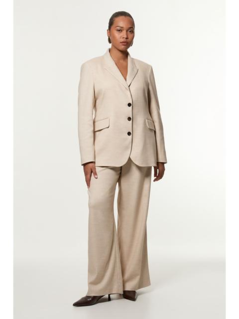 KAREN MILLEN Plus Size Herringbone Tailored Wide Leg Trousers