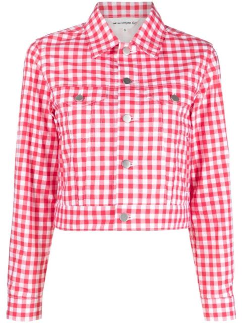 Comme des Garçons GIRL cropped gingham-check shirt jacket