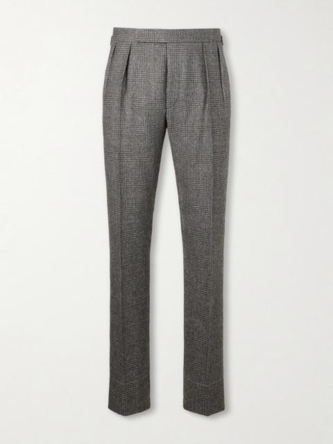 Ralph Lauren Straight-Leg Checked Camel Hair Suit Trousers