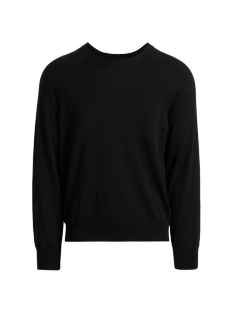 NILI LOTAN Men's Reggie Crewneck Silk-Cotton Sweater - Black