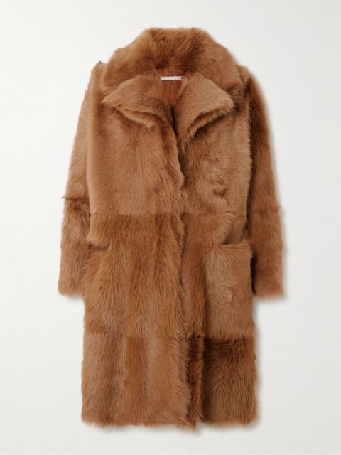 NOUR HAMMOUR Evita shearling coat Light brown