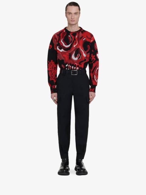 Alexander McQueen Men's Military Cargo Trousers in Black