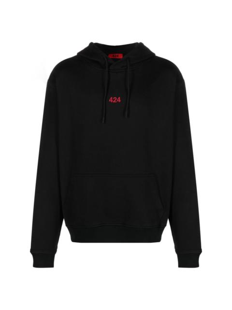 424 logo-embroidered cotton hoodie