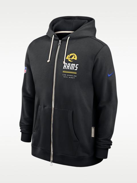 Nike Los Angeles Rams Sideline Standard Issue Men's Nike Dri-FIT NFL Full-Zip Hoodie