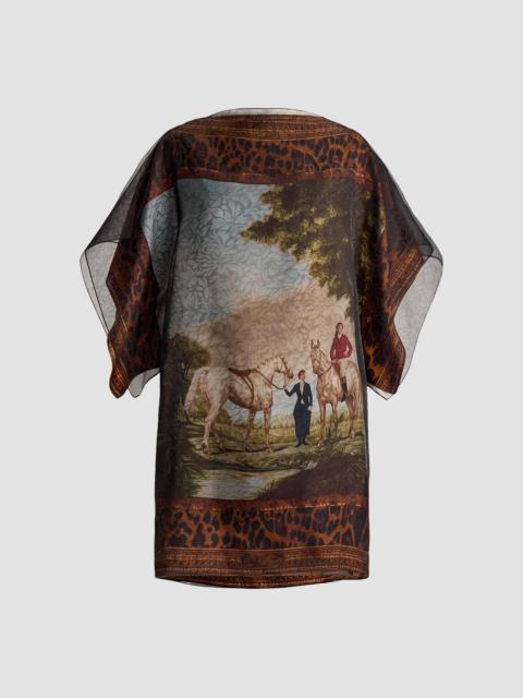 Ralph Lauren Women's Orianne Scenic Twill Tunic Dress - Tan Multi