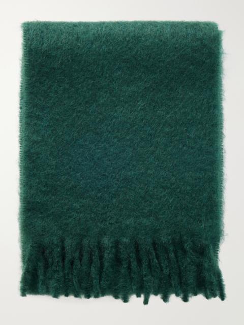 The Row Creana Fringed Mohair And Wool-blend Scarf