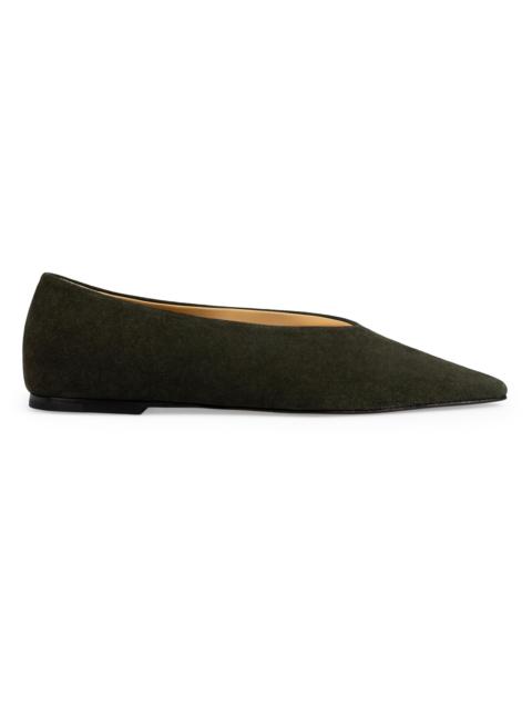 DEAR FRANCES Women's Topo Suede Ballet Flats - Deep Forest Suede