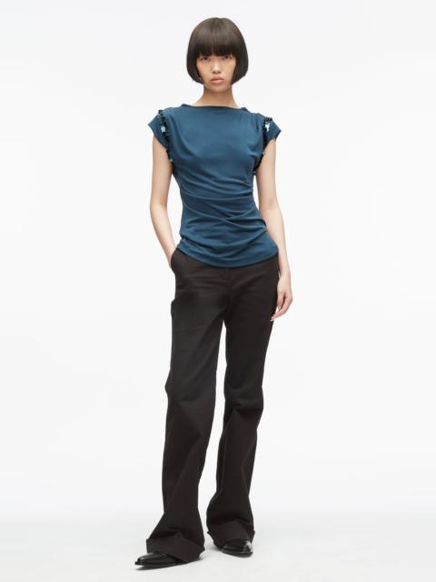 3.1 Phillip Lim Embellished Drape Jersey Top