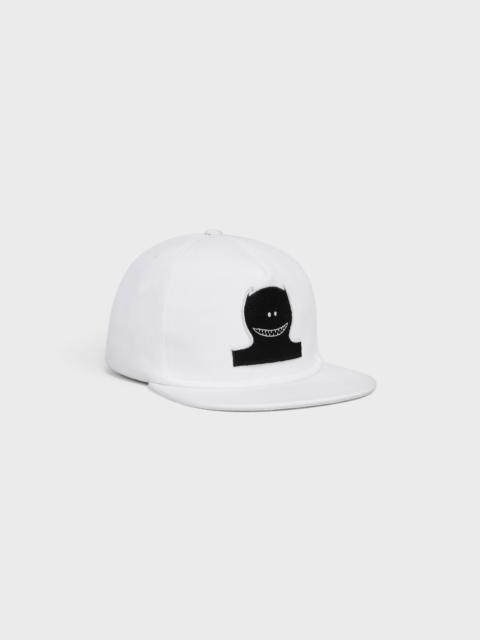 CELINE COTTON SNAPBACK CAP WITH ARTIST EMBROIDERY