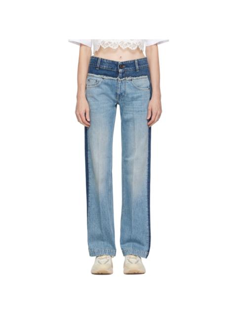 Stella McCartney Blue Paneled Jeans