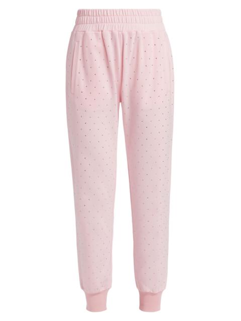 GENERATION LOVE Women's Ruel Crystal French Terry Elasticized Sweatpants - Sugar Pink
