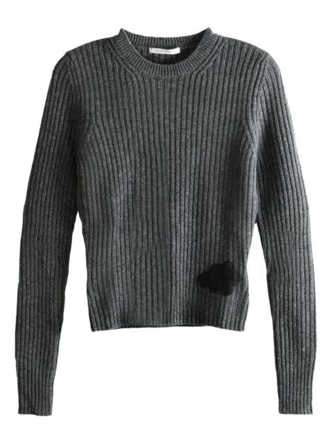CECILIE BAHNSEN ribbed appliqué sweater