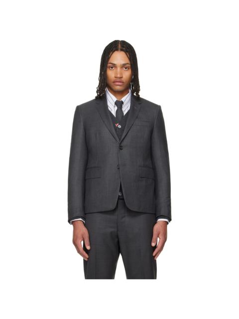 Thom Browne Gray Super 120s Twill High Armhole Sportcoat