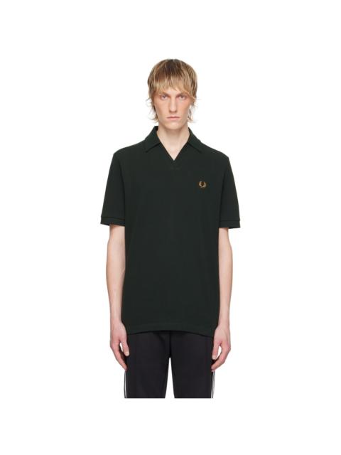 Fred Perry Green Open Placket Polo