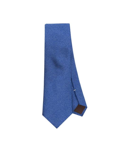 Canali pattern-jacquard silk tie