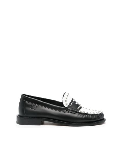 Sandro two-tone leather loafers