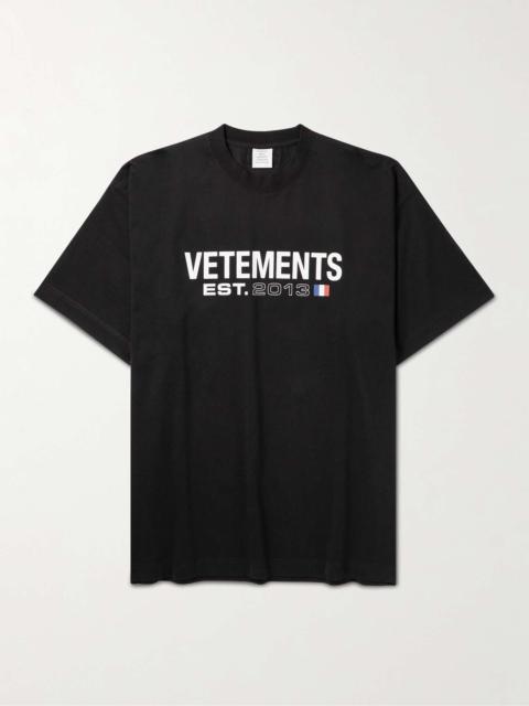 VETEMENTS Logo-Print Cotton-Jersey T-Shirt