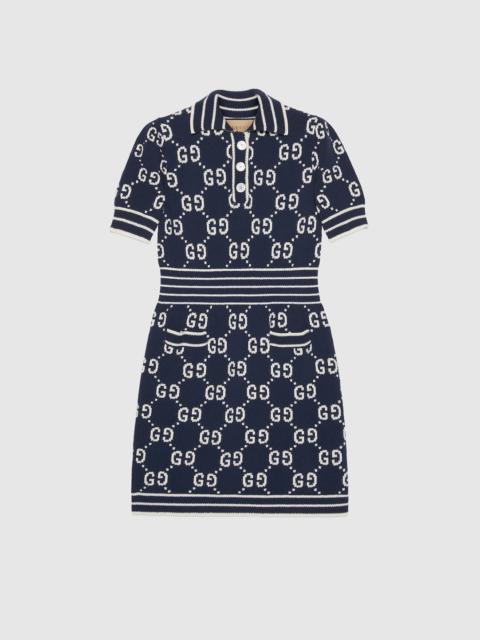 GUCCI GG cotton jacquard polo dress