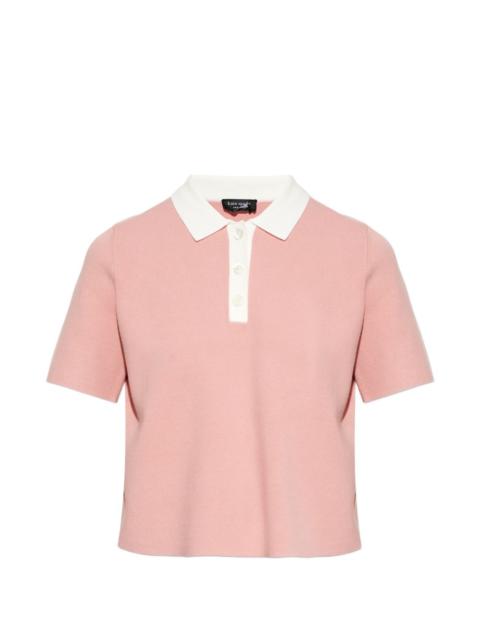 kate spade knitted polo top