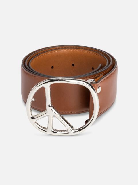 NEEDLES PEACE BUCKLE BELT - STEER LEATHER