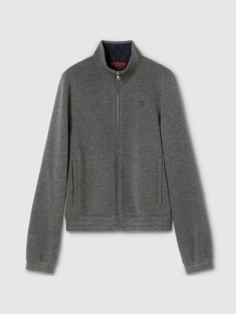 GUCCI Double jersey jacquard zip jacket