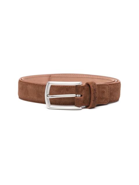 Z Zegna buckle-fastening suede belt