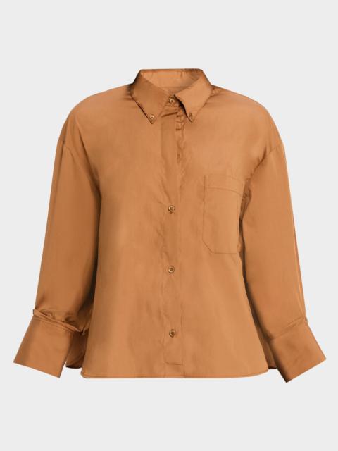 TWP J.D. Cropped Button-Front Shirt